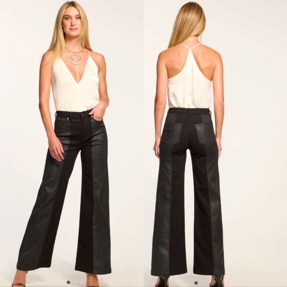 Ramy Brook- Coated Vinnie Two-Tone Jean